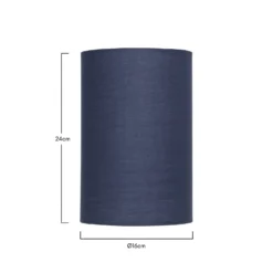 Clyde Navy Cylinder Shade - 16cm 13 Clyde Navy Cylinder Shade - 16cm -Chic Lighting Store 13139389 5664900551376833