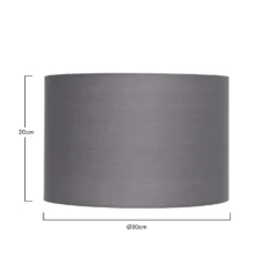 Clyde Charcoal Drum Shade - 30cm 12 Clyde Charcoal Drum Shade - 30cm -Chic Lighting Store 13139390 1654900551832761