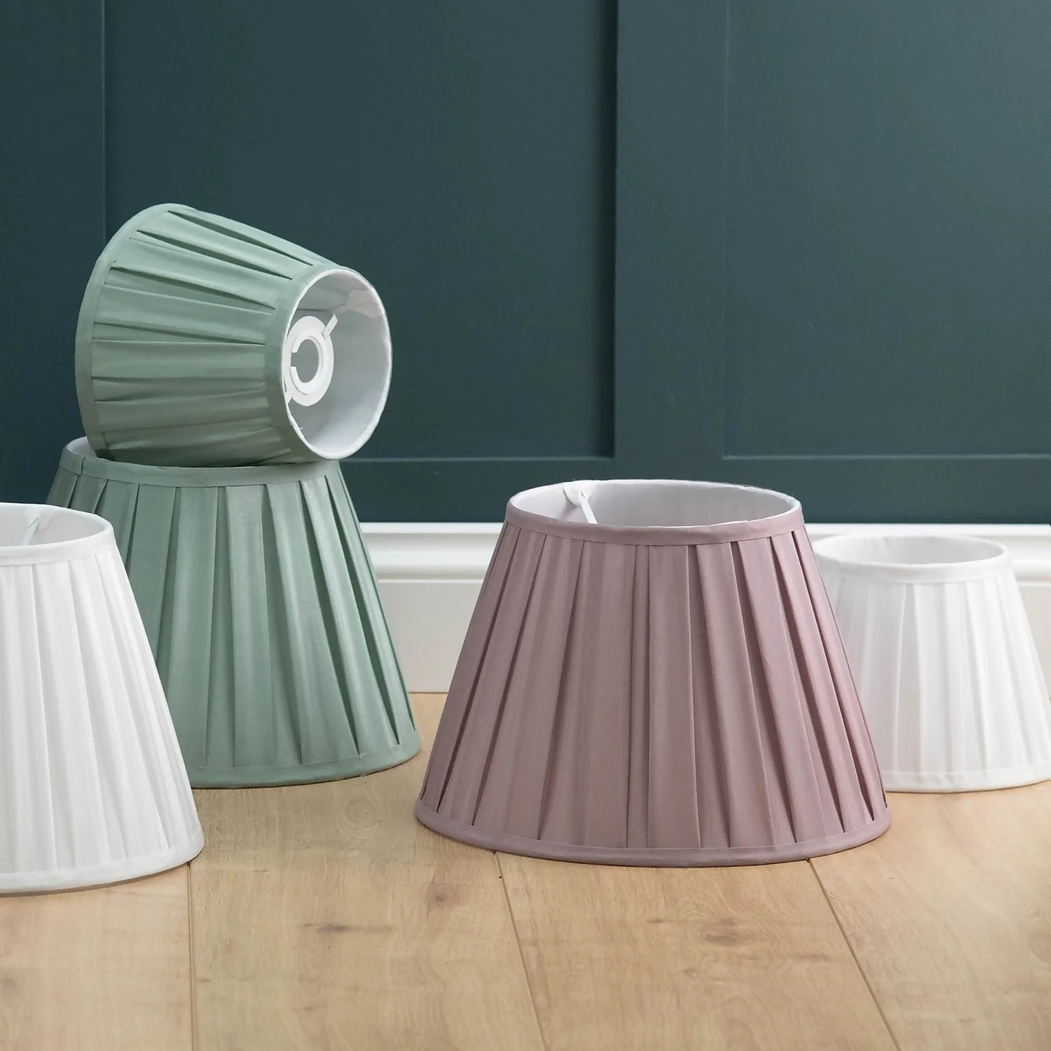 Raye Fig Pleated Taper Silk Shade - 30cm 10 Raye Fig Pleated Taper Silk Shade - 30cm - Image 8