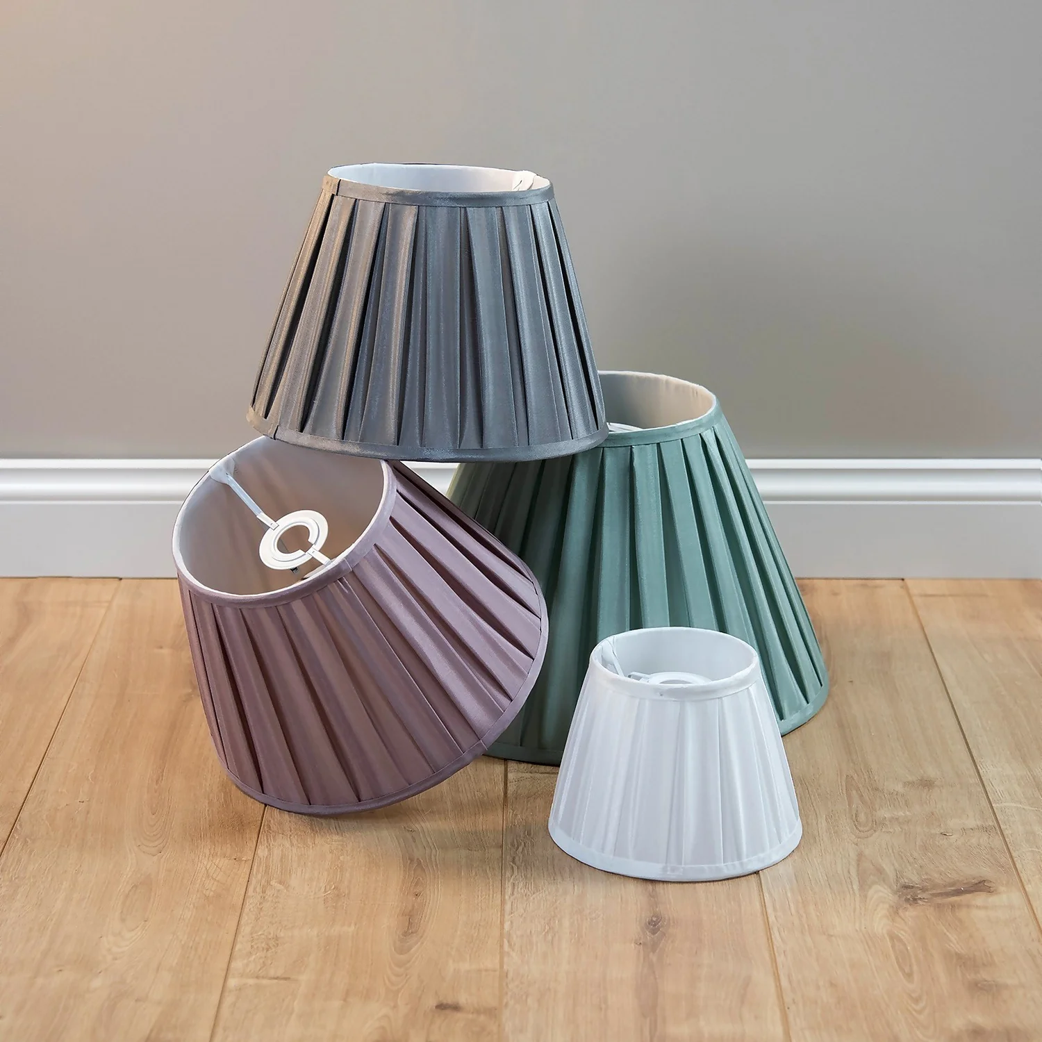 Raye Fig Pleated Taper Silk Shade - 30cm 9 Raye Fig Pleated Taper Silk Shade - 30cm - Image 7