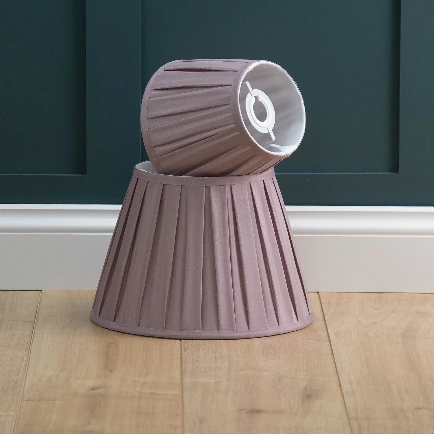 Raye Fig Pleated Taper Silk Shade - 30cm 8 Raye Fig Pleated Taper Silk Shade - 30cm - Image 6