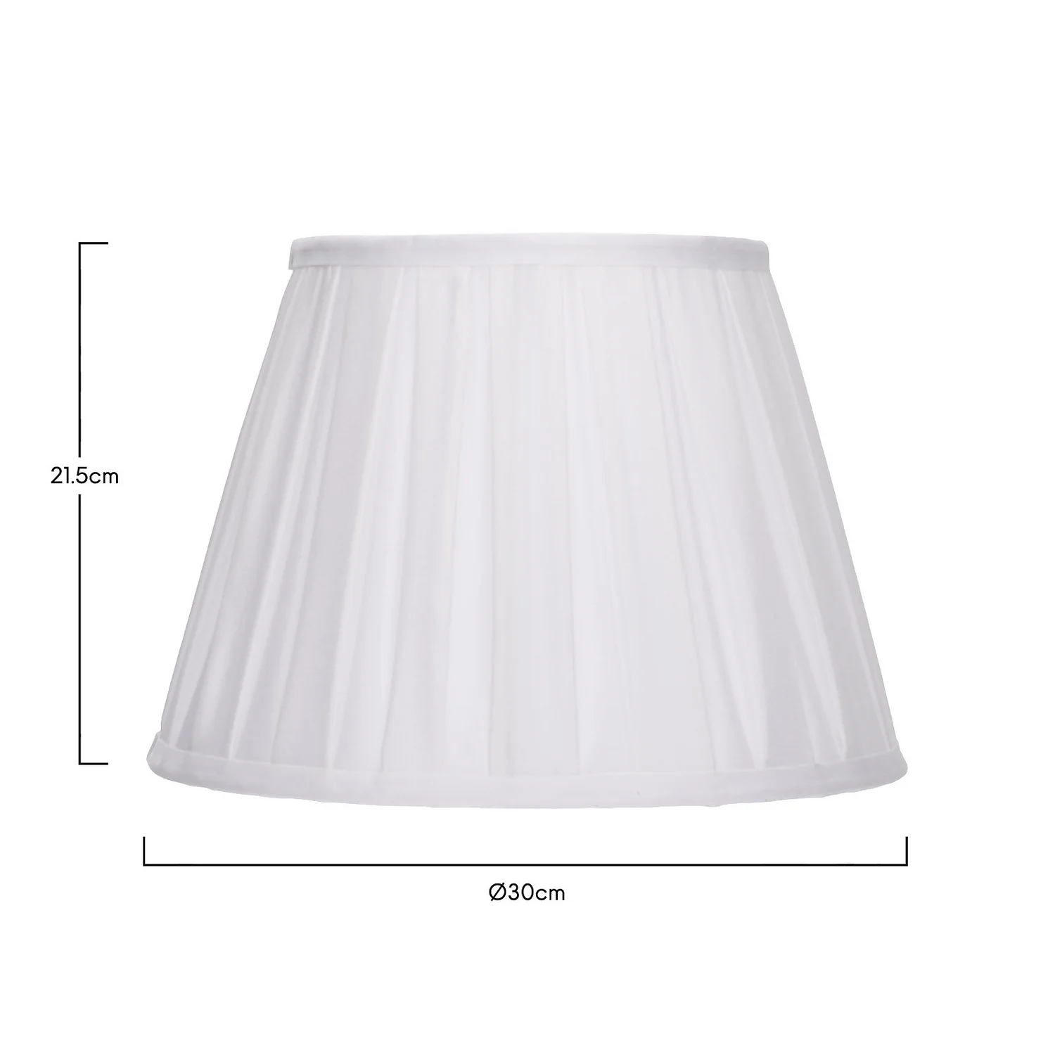 Raye White Pleated Taper Silk Shade - 30cm 7 Raye White Pleated Taper Silk Shade - 30cm - Image 5