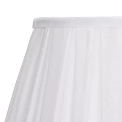 Raye White Pleated Taper Silk Shade - 30cm 12 Raye White Pleated Taper Silk Shade - 30cm -Chic Lighting Store 13139392 7014900556786259