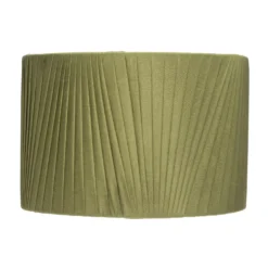 Raye Olive Drum Pleated Silk Shade - 30cm 11 Raye Olive Drum Pleated Silk Shade - 30cm -Chic Lighting Store 13139397 2144900555434255