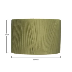 Raye Olive Drum Pleated Silk Shade - 30cm 14 Raye Olive Drum Pleated Silk Shade - 30cm -Chic Lighting Store 13139397 8284900555608804