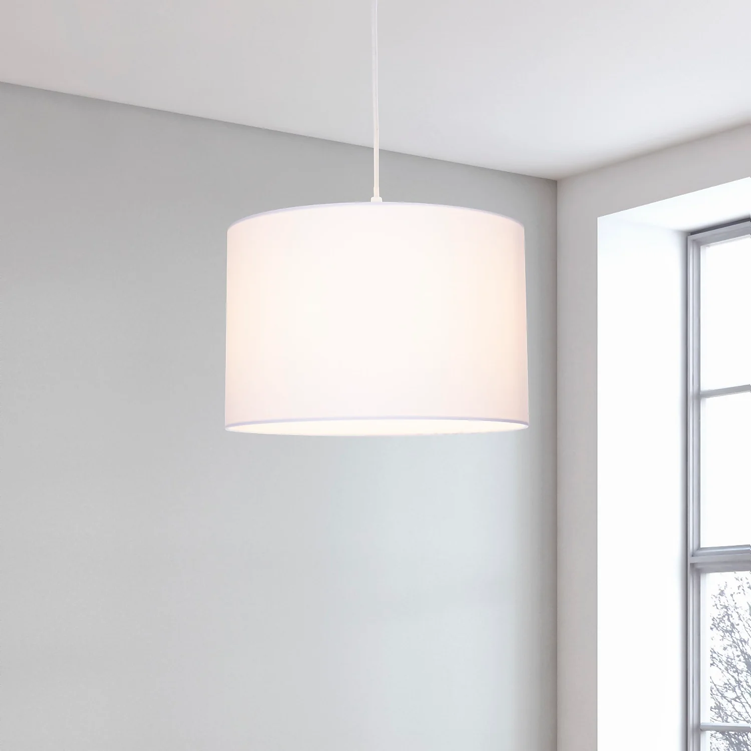 Clyde White Drum Shade - 30cm 3 Clyde White Drum Shade - 30cm