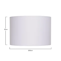 Clyde White Drum Shade - 30cm 12 Clyde White Drum Shade - 30cm -Chic Lighting Store 13139398 7414900551813780