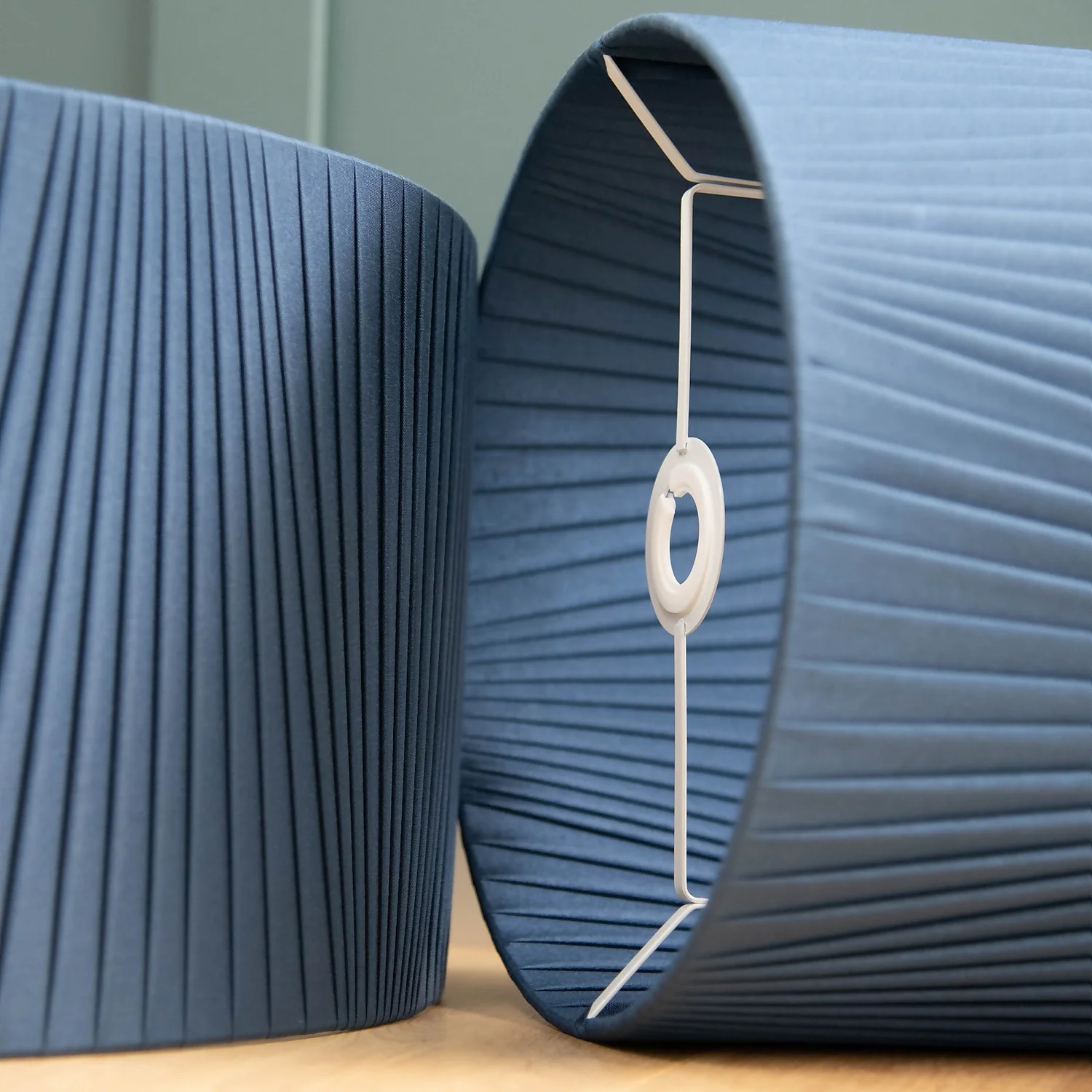 Raye Peacock Drum Pleated Silk Shade - 30cm 9 Raye Peacock Drum Pleated Silk Shade - 30cm - Image 7