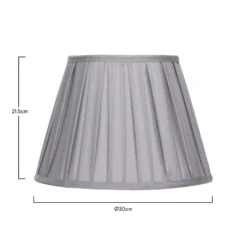Raye Dove Pleated Taper Silk Shade - 30cm 15 Raye Dove Pleated Taper Silk Shade - 30cm -Chic Lighting Store 13139400 1834900556786931