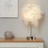 Hattie Feather Table Lamp - White 2 Hattie Feather Table Lamp - White -Chic Lighting Store 13157965 1725042041820676
