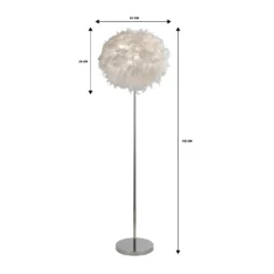 Hattie Feather Floor Lamp - White -Chic Lighting Store 13157970 2124958397159393