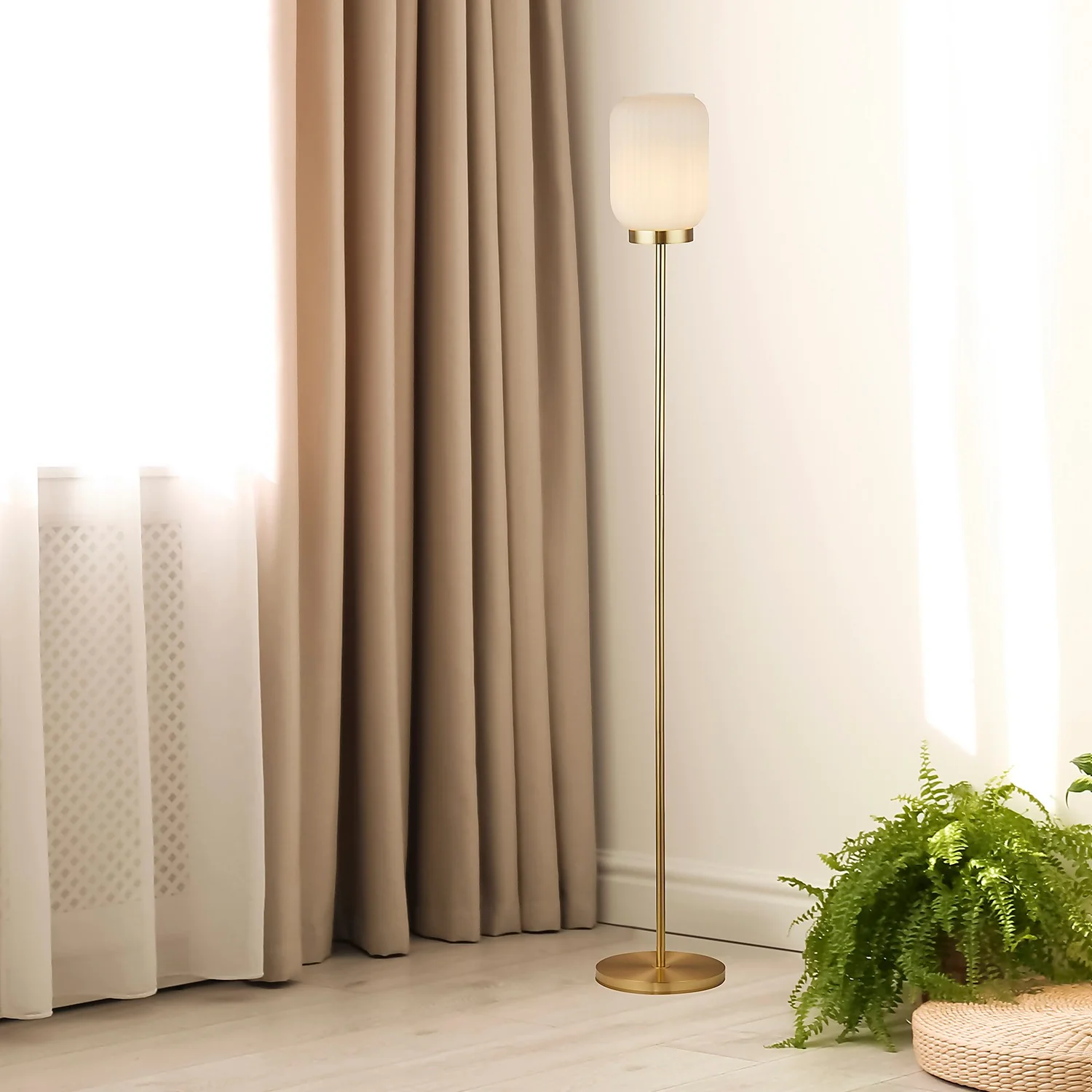 Pearl Frosted Floor Lamp - White 9 Pearl Frosted Floor Lamp - White - Image 7