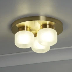Pearl Frosted 3 Light Flush Ceiling Light -Chic Lighting Store 13177665 2025007611905359