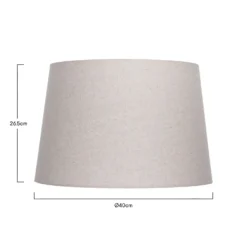 Finn Taper Natural Linen Shade - 40cm -Chic Lighting Store 13191232 1184900555123194