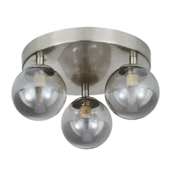 Orb 3 Light Flush Pendant - Nickel Smoke 9 Orb 3 Light Flush Pendant - Nickel Smoke -Chic Lighting Store 13208301 1314896913783191