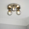 Orb 3 Light Flush Pendant - Nickel Smoke 1 Orb 3 Light Flush Pendant - Nickel Smoke -Chic Lighting Store 13208301 1784896913741920