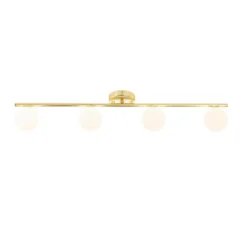 Orb 4 Lamp Spotlight Bar - Brass & Opal -Chic Lighting Store 13208303 1364896912866499