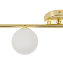 Orb 4 Lamp Spotlight Bar - Brass & Opal -Chic Lighting Store 13208303 6624896913017300