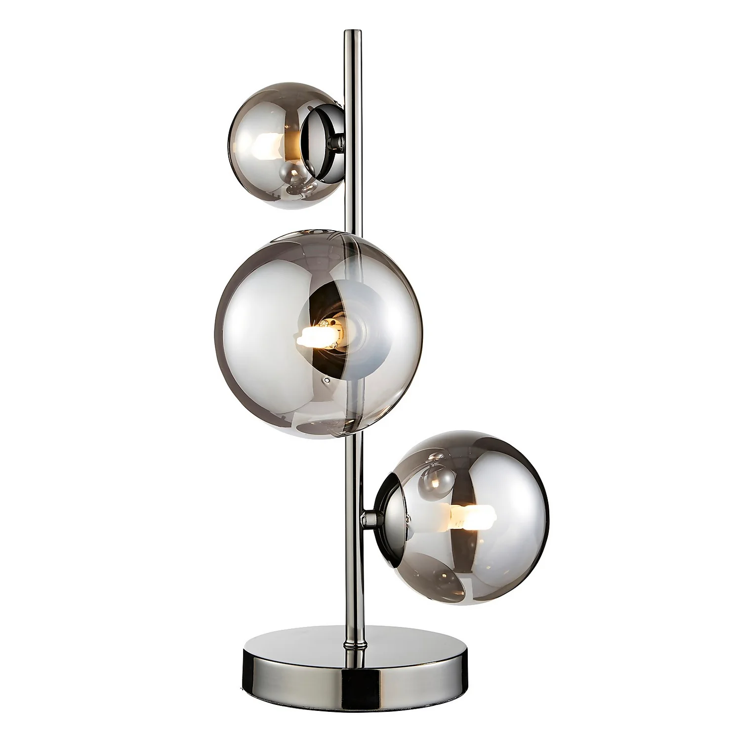 Orb II 3 Light Table Lamp - Black Chrome Smoke 4 Orb II 3 Light Table Lamp - Black Chrome Smoke - Image 2