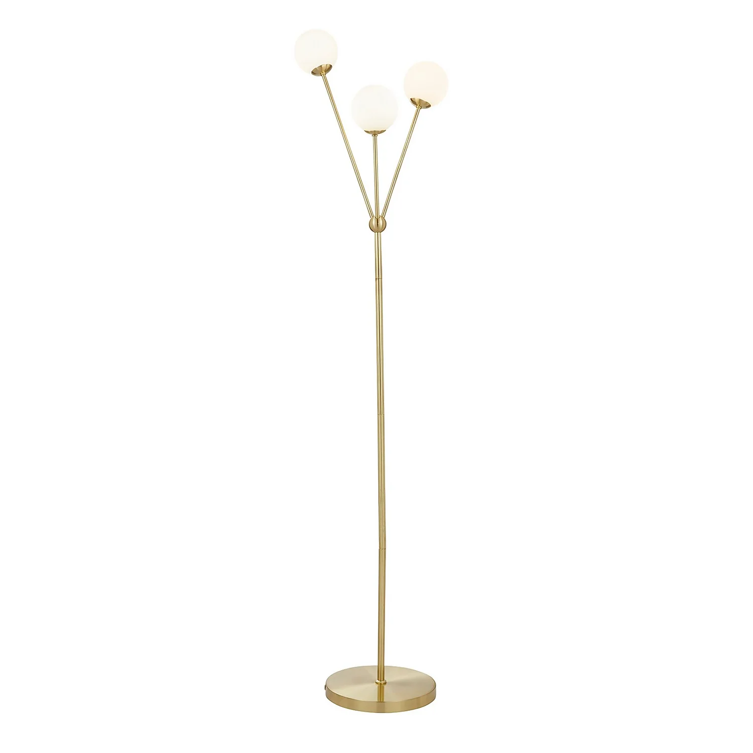Orb 3 Light Floor Lamp - Brass & Opal 4 Orb 3 Light Floor Lamp - Brass & Opal - Image 2