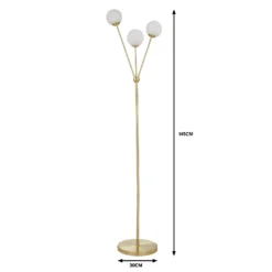 Orb 3 Light Floor Lamp - Brass & Opal 12 Orb 3 Light Floor Lamp - Brass & Opal -Chic Lighting Store 13208308 6834909895072469