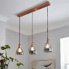 Decan 3 Light Diner Pendant - Smoke & Copper 2 Decan 3 Light Diner Pendant - Smoke & Copper -Chic Lighting Store 13208313 2004896913172751