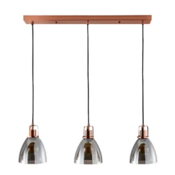 Decan 3 Light Diner Pendant - Smoke & Copper 9 Decan 3 Light Diner Pendant - Smoke & Copper -Chic Lighting Store 13208313 8374896913229703
