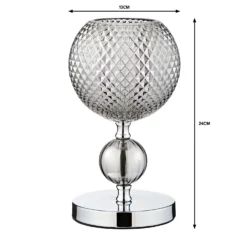 Safi Glass Table Lamp - Chrome Smoke 12 Safi Glass Table Lamp - Chrome Smoke -Chic Lighting Store 13208315 1104909895139363