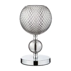 Safi Glass Table Lamp - Chrome Smoke 10 Safi Glass Table Lamp - Chrome Smoke -Chic Lighting Store 13208315 1234896913019289