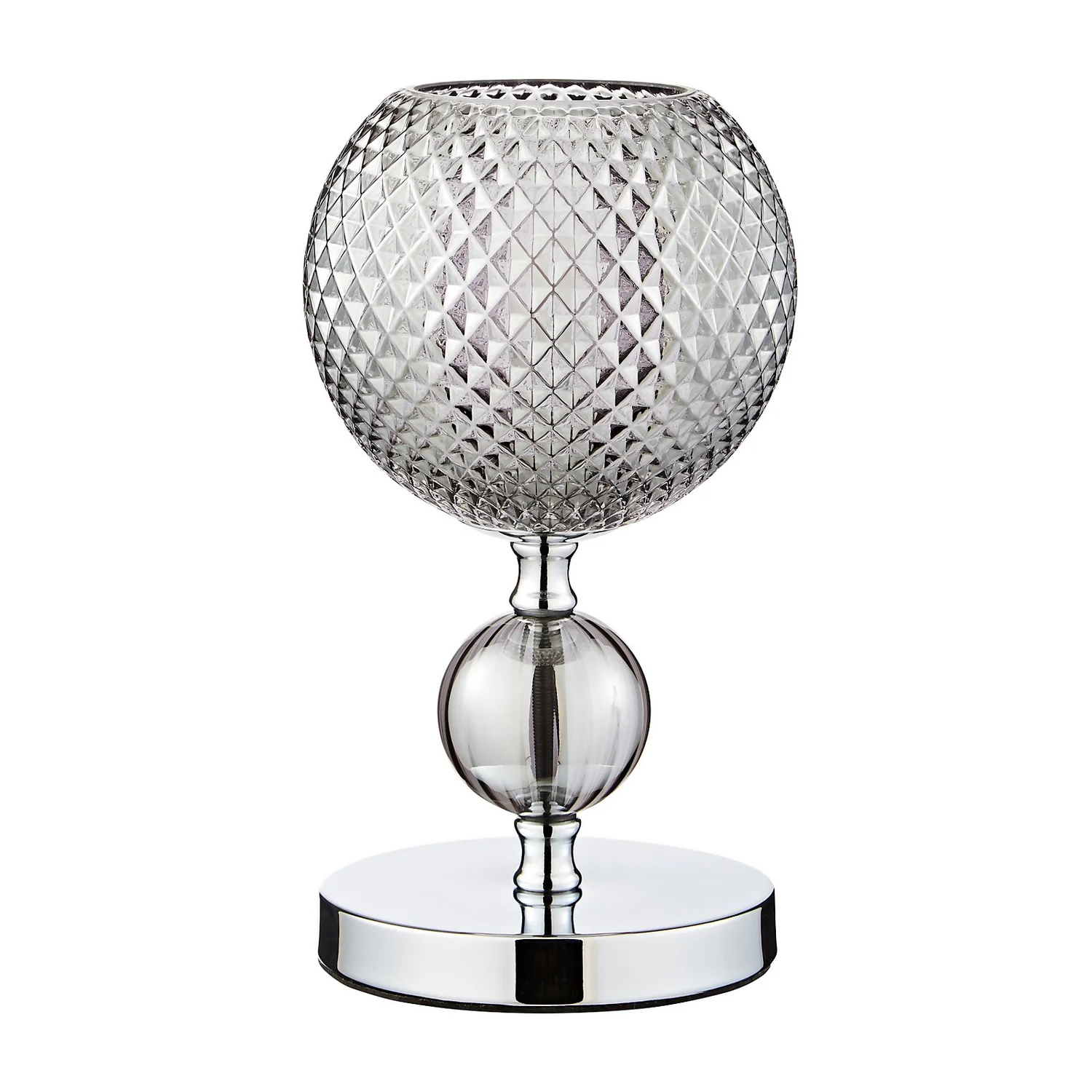 Safi Glass Table Lamp - Chrome Smoke 5 Safi Glass Table Lamp - Chrome Smoke - Image 3