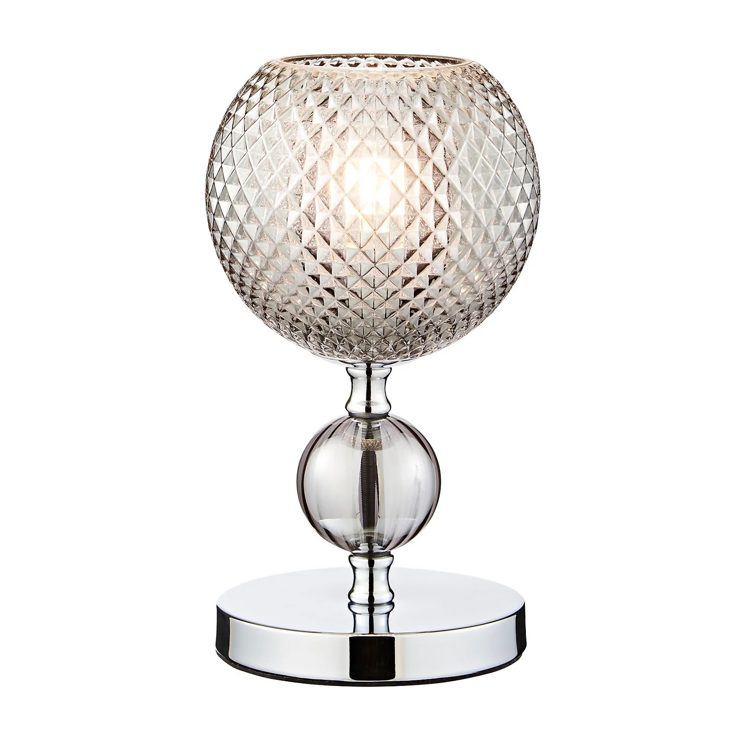 Safi Glass Table Lamp - Chrome Smoke 4 Safi Glass Table Lamp - Chrome Smoke - Image 2