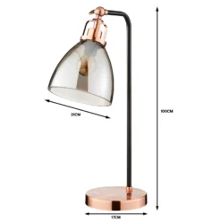 Decan Table Lamp - Smoke & Copper 12 Decan Table Lamp - Smoke & Copper -Chic Lighting Store 13208318 7654909895245419