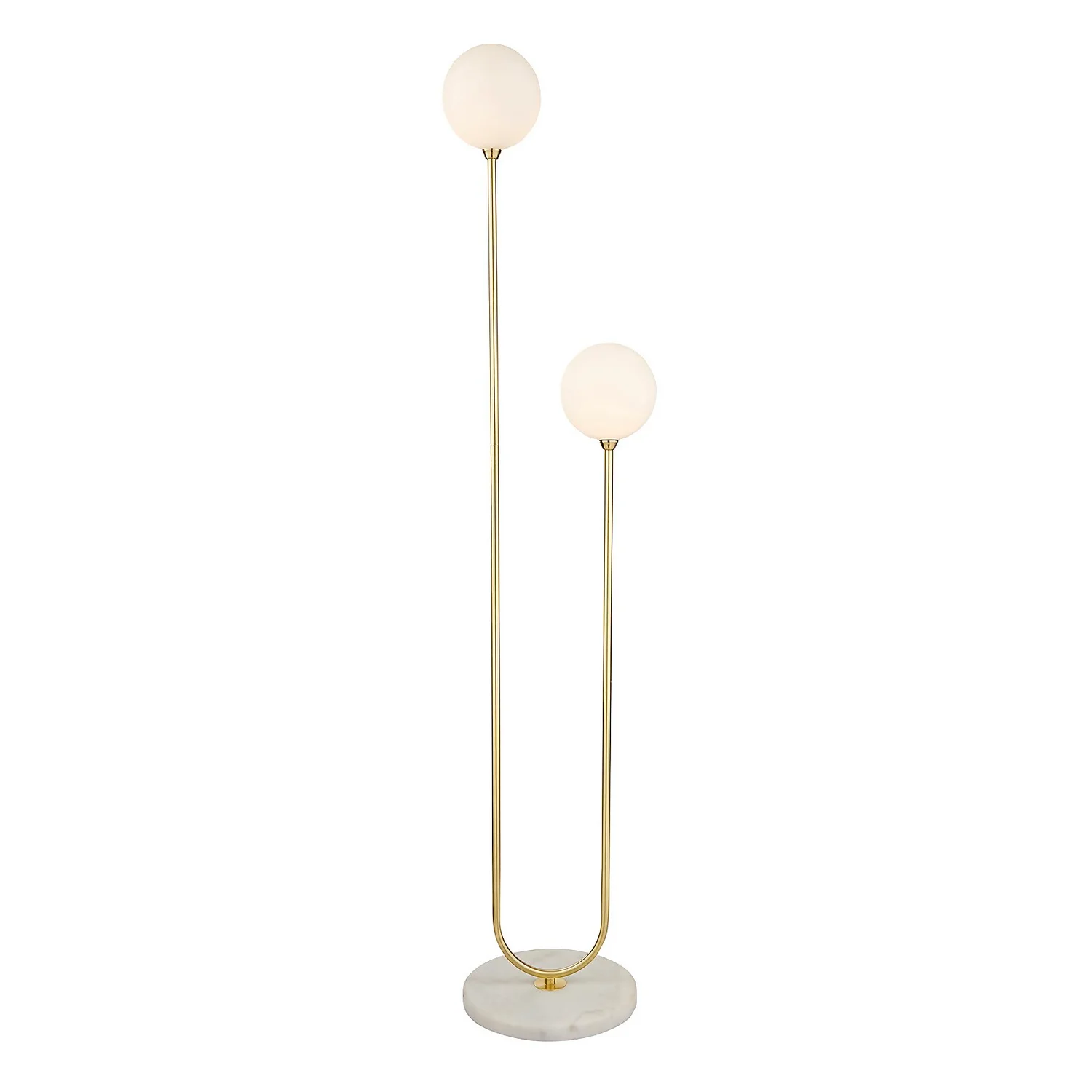 House Beautiful Delta Marble Floor Light - Brass & Opal 4 House Beautiful Delta Marble Floor Light - Brass & Opal - Image 2