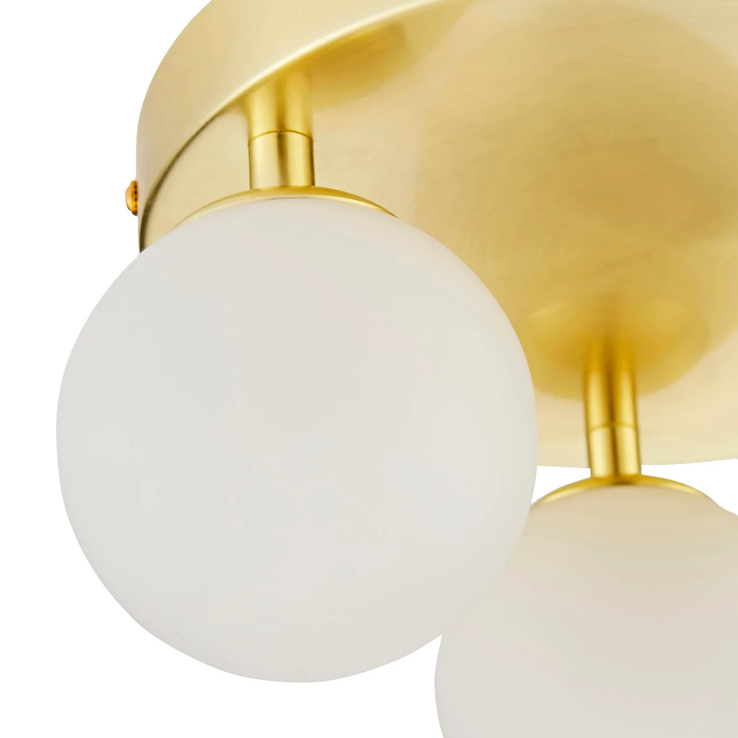 Orb 3 Light Flush Pendant - Brass & Opal 6 Orb 3 Light Flush Pendant - Brass & Opal - Image 4