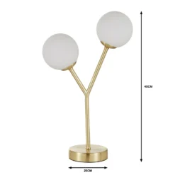 Orb 2 Light Table Lamp - Brass & Opal 12 Orb 2 Light Table Lamp - Brass & Opal -Chic Lighting Store 13208335 1064909895417481