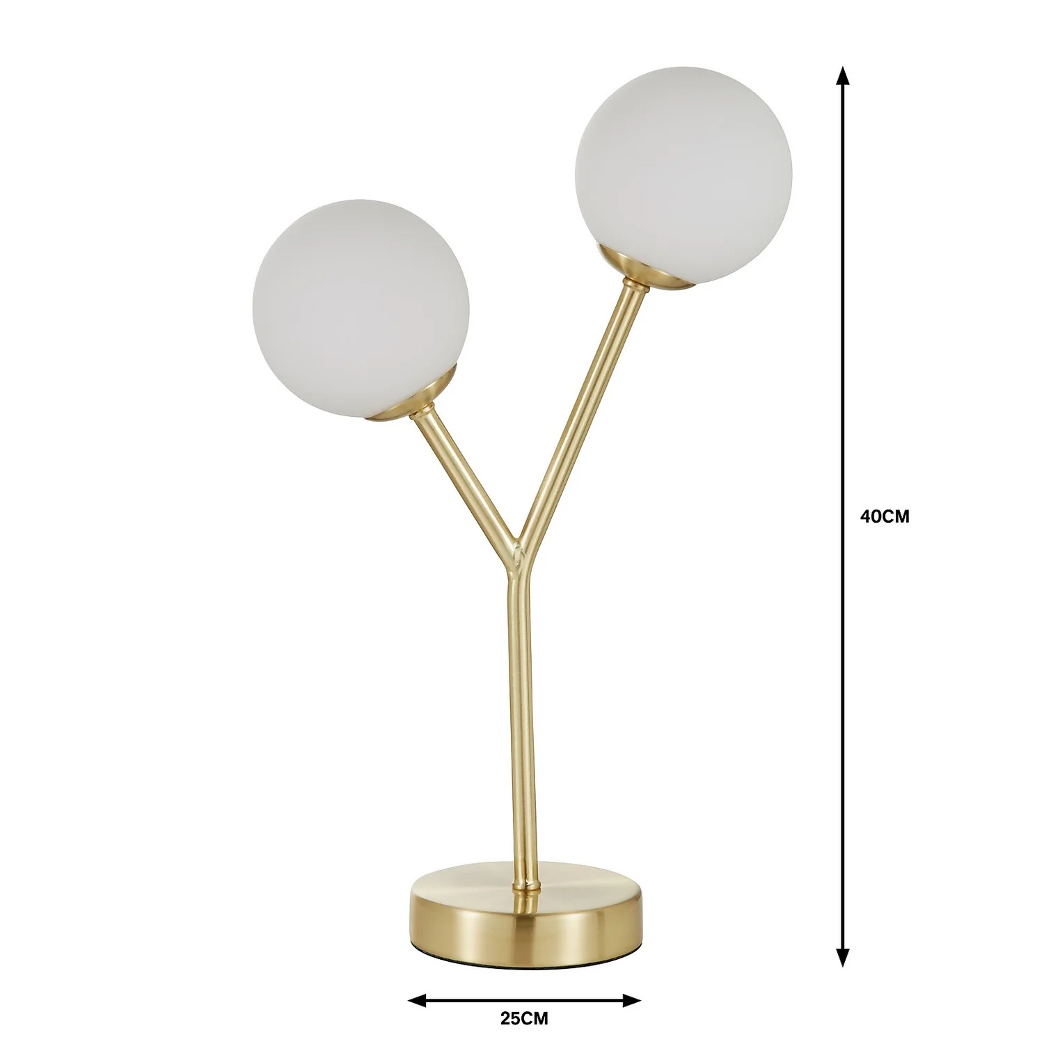 Orb 2 Light Table Lamp - Brass & Opal 7 Orb 2 Light Table Lamp - Brass & Opal - Image 5