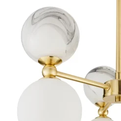 House Beautiful Delta 3 Light Marble Pendant - Brass & Opal 10 House Beautiful Delta 3 Light Marble Pendant - Brass & Opal -Chic Lighting Store 13208336 1634927241741295