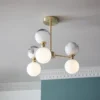 House Beautiful Delta 3 Light Marble Pendant - Brass & Opal 1 House Beautiful Delta 3 Light Marble Pendant - Brass & Opal -Chic Lighting Store 13208336 5354927241699904