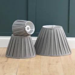 Raye Dove Pleated Taper Silk Shade - 40cm -Chic Lighting Store 13222466 1404946178088827