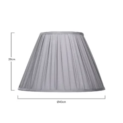 Raye Dove Pleated Taper Silk Shade - 40cm -Chic Lighting Store 13222466 2074946175871221