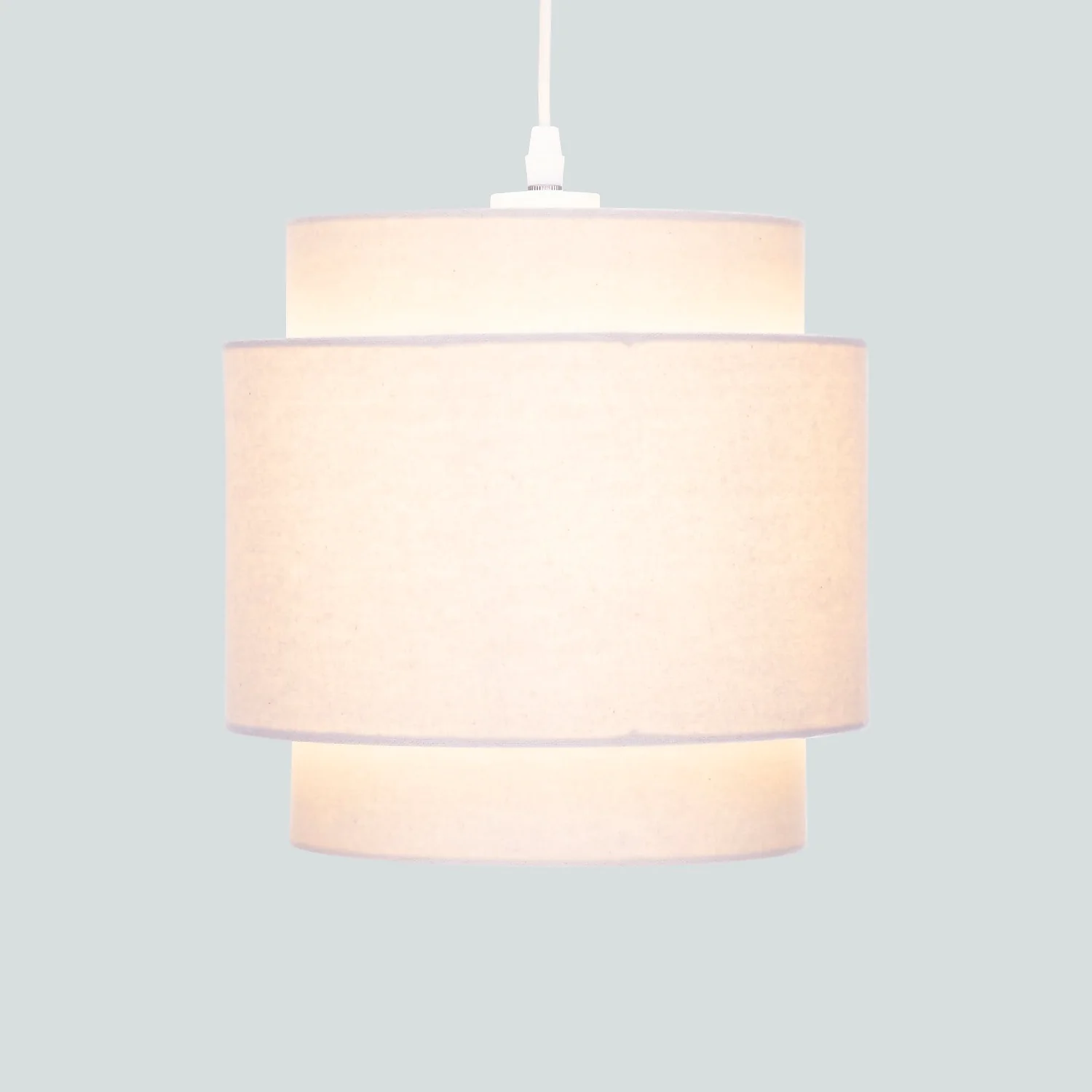Finn Tier Drum Putty Linen Shade - 25cm 5 Finn Tier Drum Putty Linen Shade - 25cm - Image 3