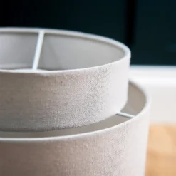 Finn Tier Drum Putty Linen Shade - 25cm 15 Finn Tier Drum Putty Linen Shade - 25cm -Chic Lighting Store 13222467 1714944148473084