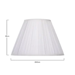 Raye White Pleated Taper Silk Shade - 40cm 12 Raye White Pleated Taper Silk Shade - 40cm -Chic Lighting Store 13222468 1174901095680090