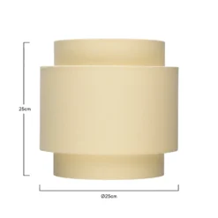 Finn Tier Drum Lemon Linen Shade - 25cm -Chic Lighting Store 13222470 1764901095783746