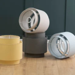 Finn Tier Drum Lemon Linen Shade - 25cm -Chic Lighting Store 13222470 7164944148477431