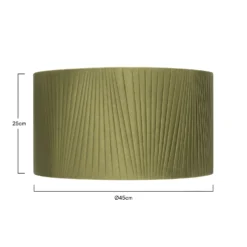 Raye Olive Drum Pleated Silk Shade - 45cm -Chic Lighting Store 13222472 1124901095726662