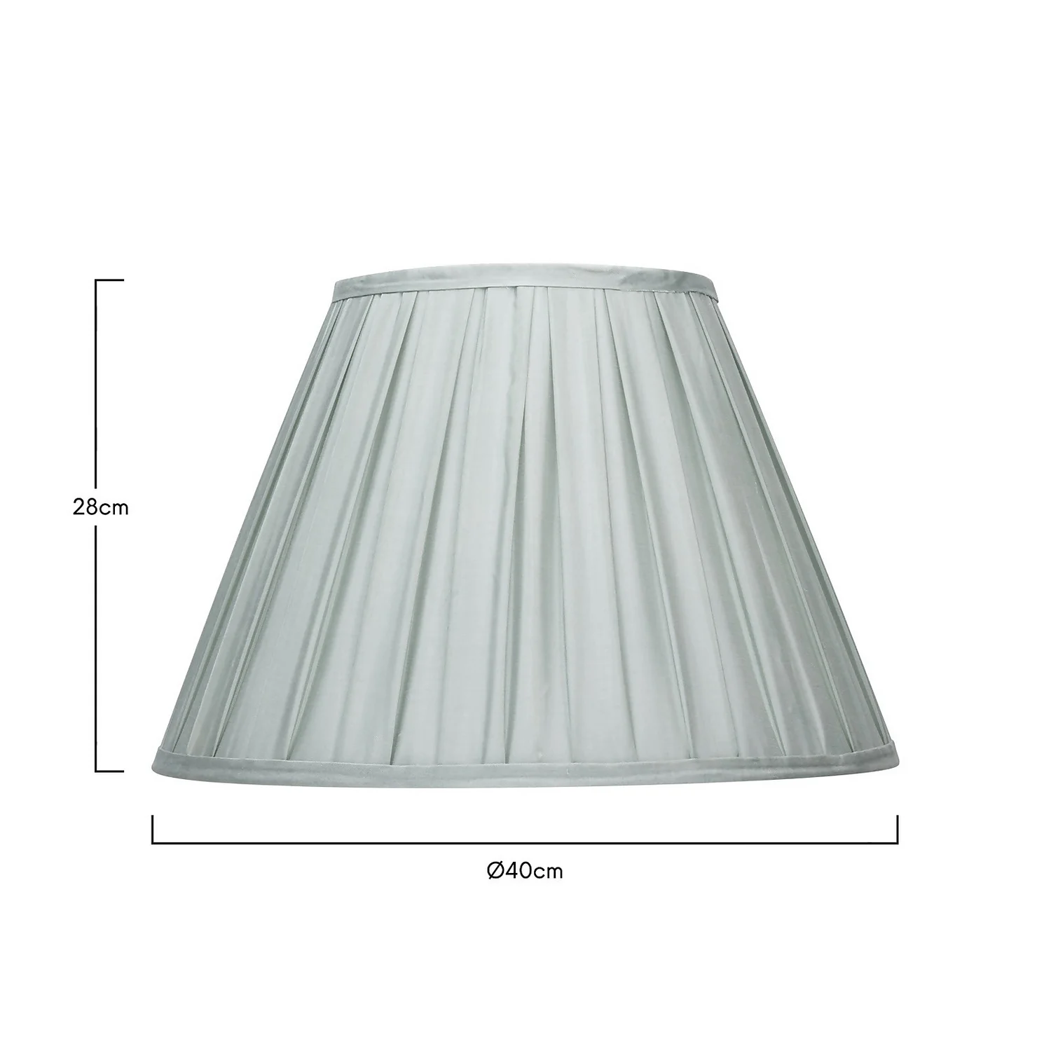 Raye Duck Egg Pleated Taper Silk Shade - 40cm 7 Raye Duck Egg Pleated Taper Silk Shade - 40cm - Image 5
