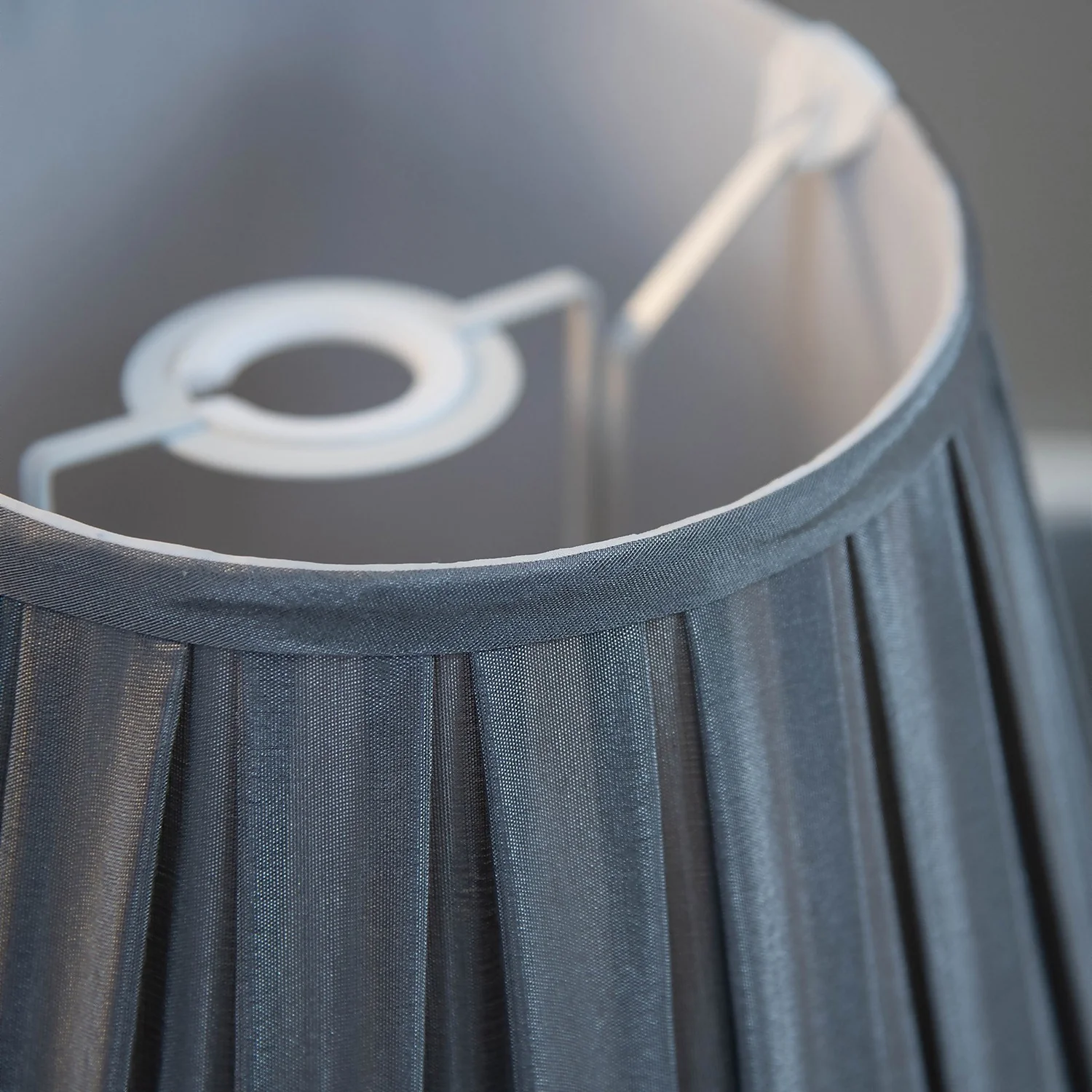 Raye Duck Egg Pleated Taper Silk Shade - 40cm 8 Raye Duck Egg Pleated Taper Silk Shade - 40cm - Image 6