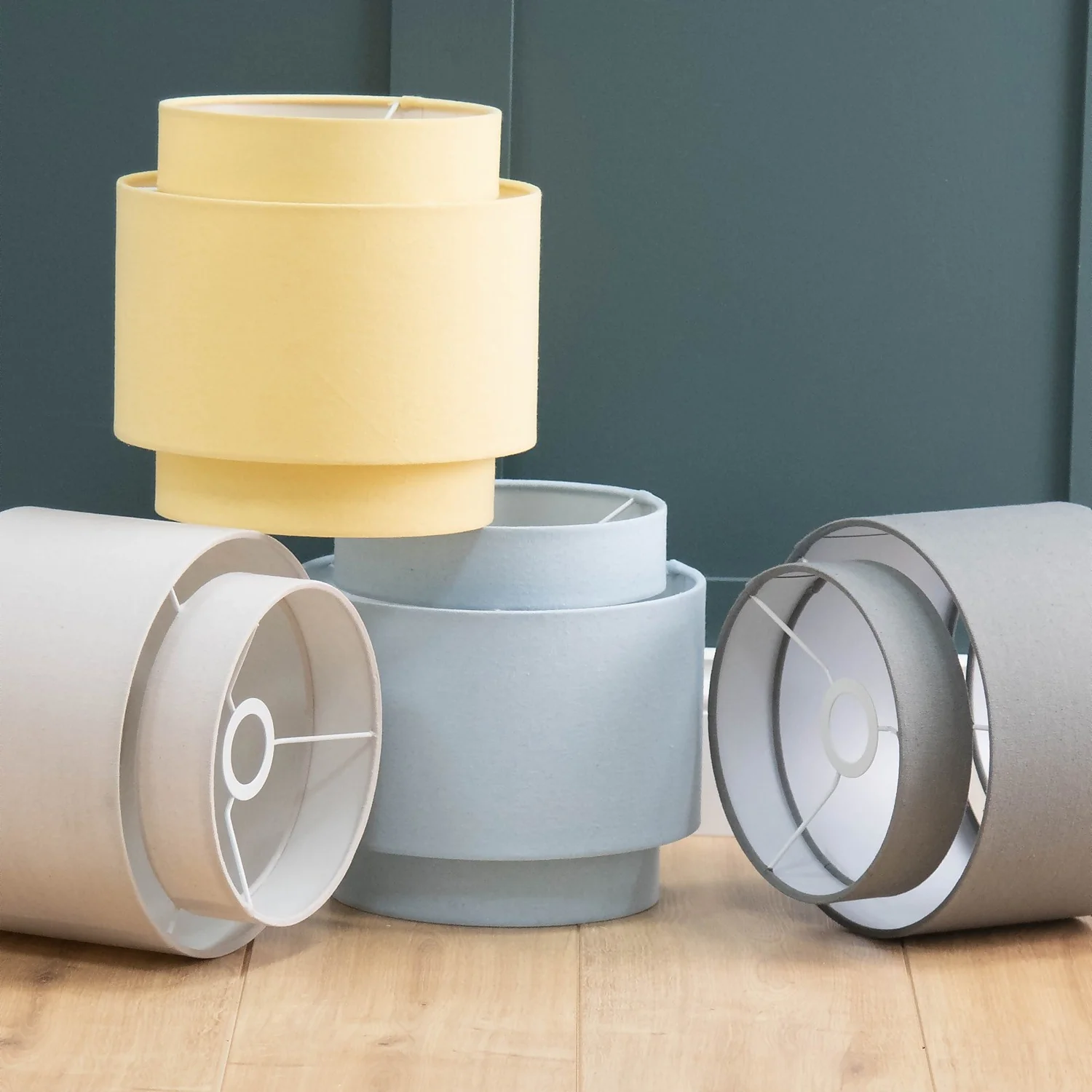 Finn Tier Drum Flint Linen Shade - 25cm 9 Finn Tier Drum Flint Linen Shade - 25cm - Image 7