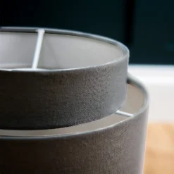 Finn Tier Drum Flint Linen Shade - 25cm 15 Finn Tier Drum Flint Linen Shade - 25cm -Chic Lighting Store 13222475 6744944148293186